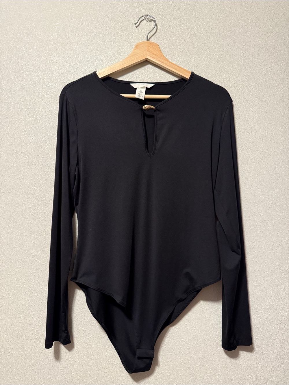 H&M Long-Sleeve Bodysuit with Keyhole Accent